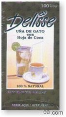Delisse Coca Tea with Cats Claw - Ua de Gato (100 Tea Bags)